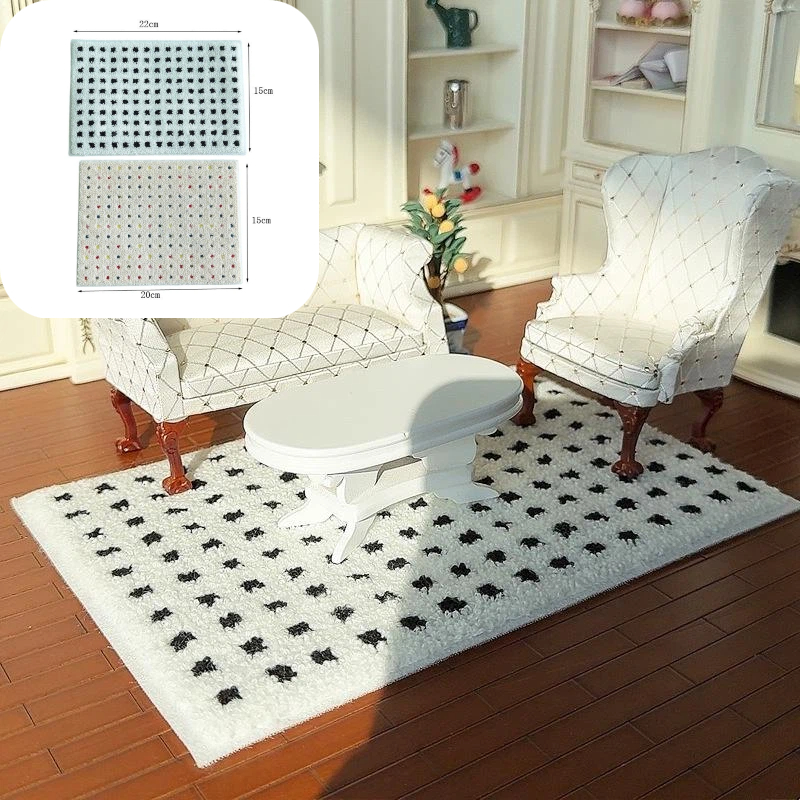Kids Toys House - 1: 12 Dollhouse Miniature Plush Carpet