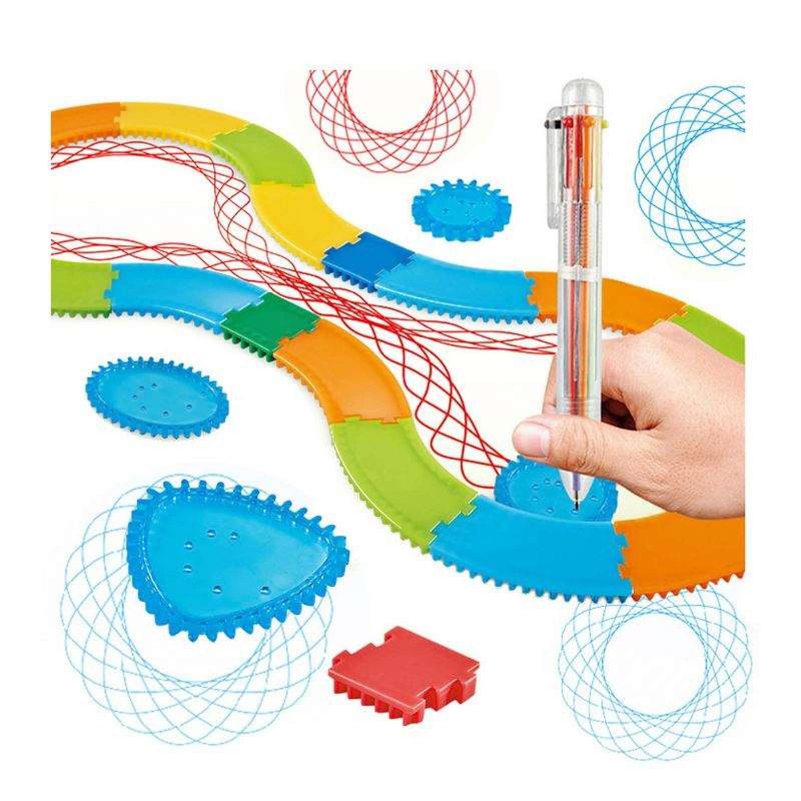 Kids Toys Variety - Student Geometry Drawing Stencils Set Painting