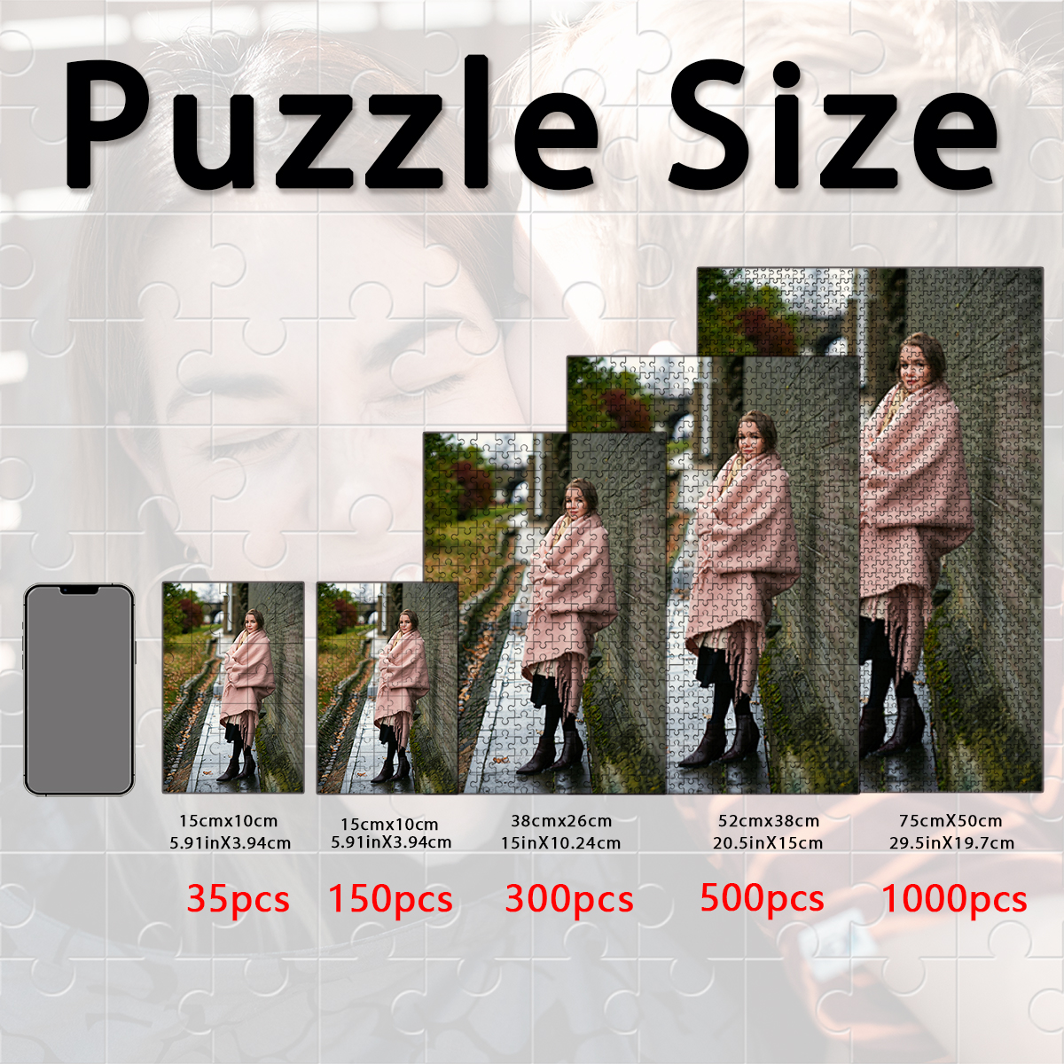 Kids Y Toys - 300/500/1000pcs Fashion Custom Photo Custom Puzzles