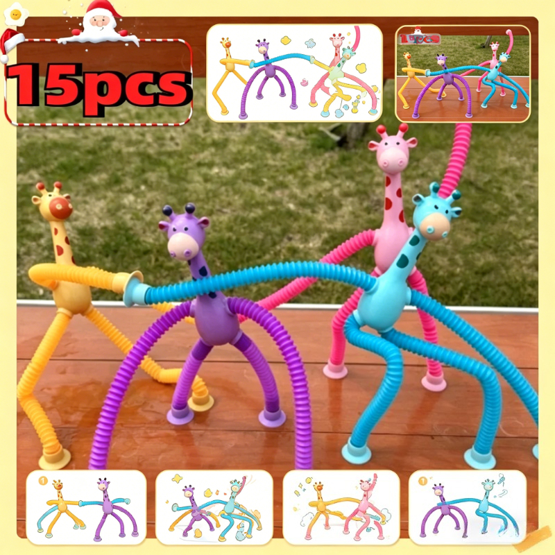 Kids Toys Youtube - 15Pcs Giraffe Pop Tube Suction Cup