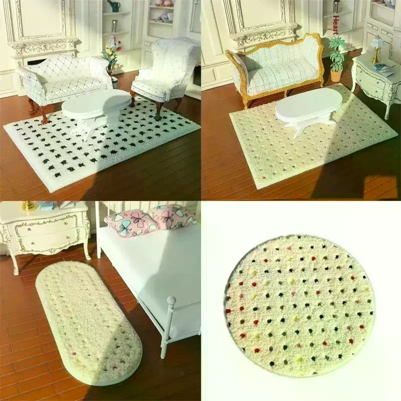Kids Toys House - 1: 12 Dollhouse Miniature Plush Carpet