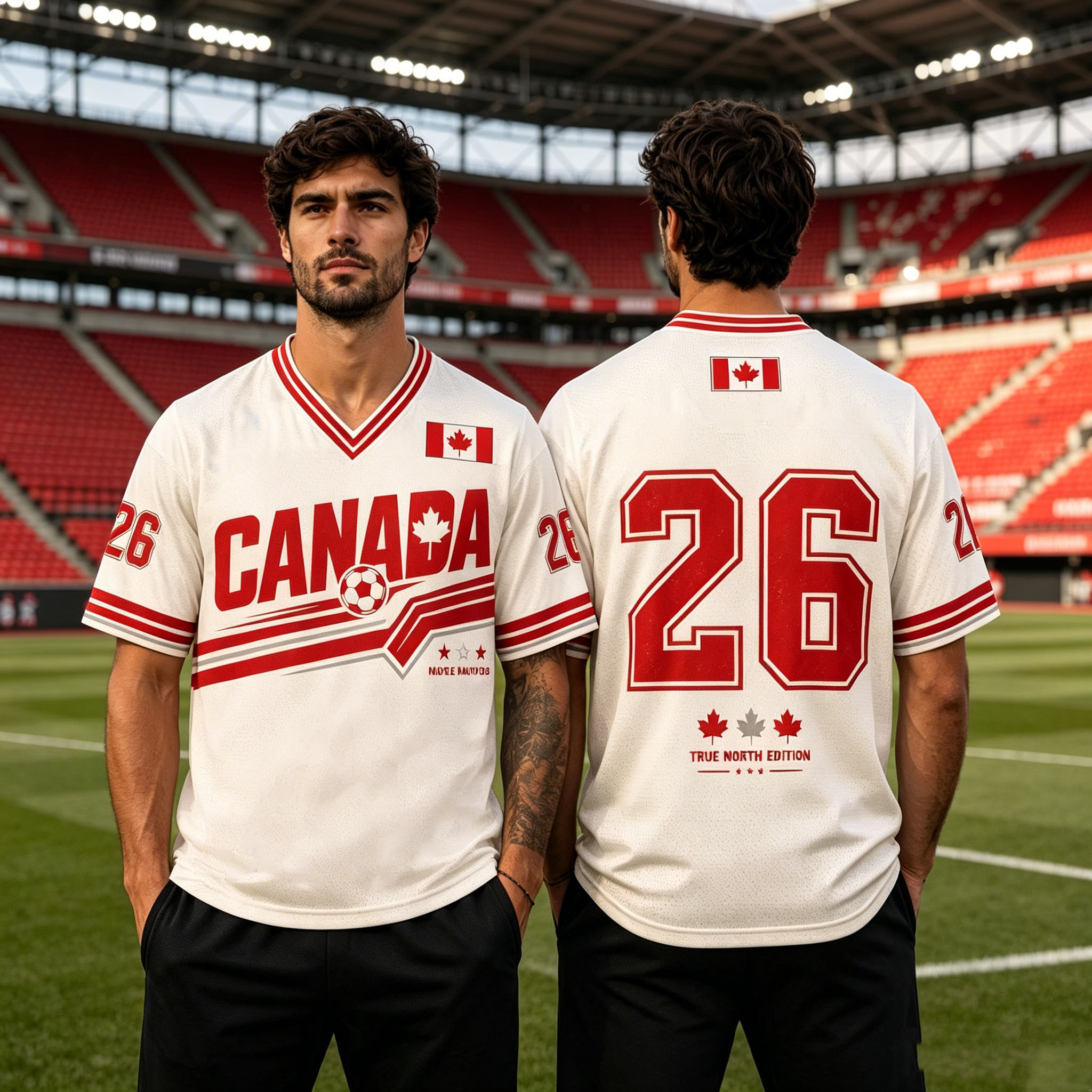 Kids Toys Canada - Men's Retro Canada 26# Football Jersey