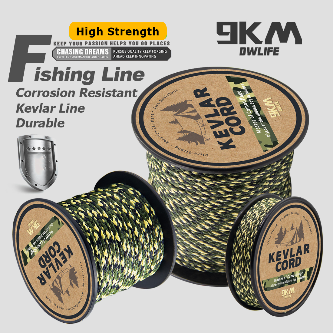 Kite Wind Outdoor - 9KM Kevlar Cord 100-1000LBs High Tensile