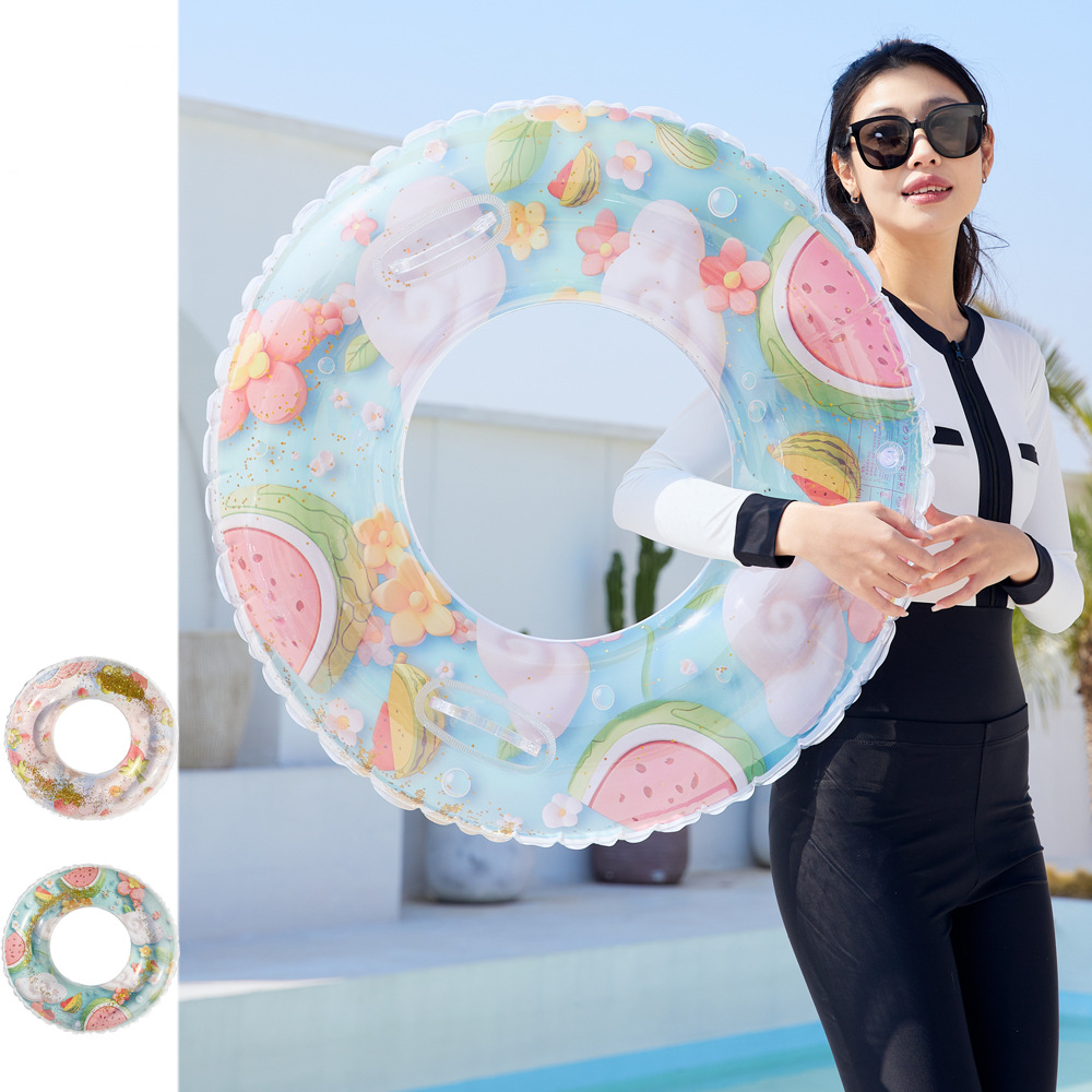 Kids Toys Play Youtube - Ins Summer Fruits Sequined Swim Ring