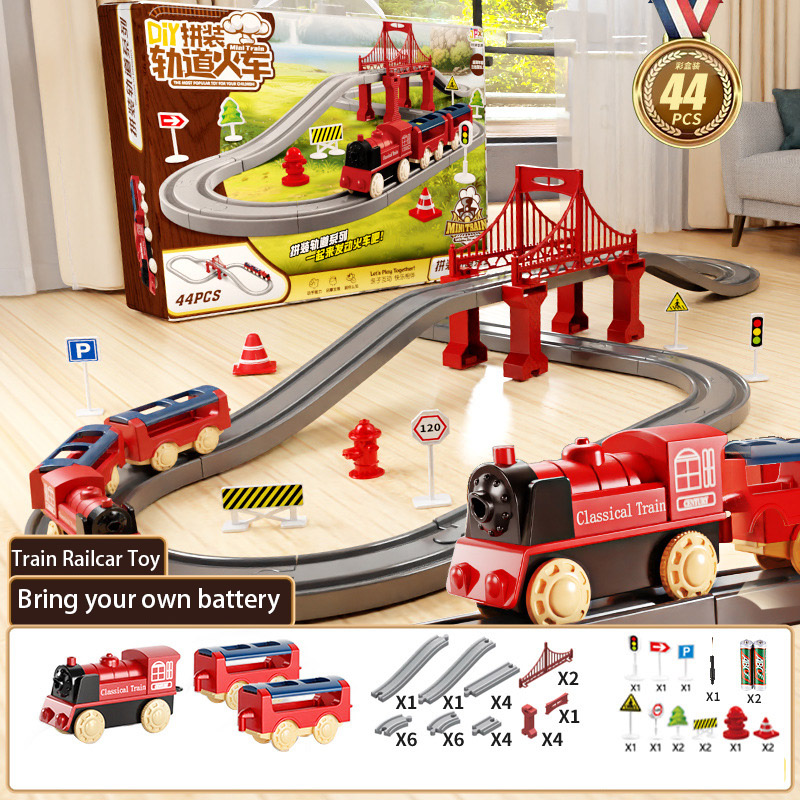 Kids Toys Electric Car - 44Pcs/set Electric Train Track Sets Assembling