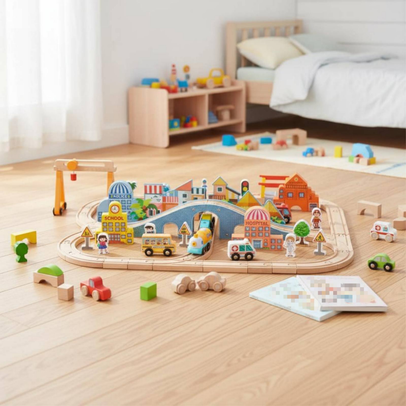 Kids Toys Brands - Wooden Train Set Educational Wood Train