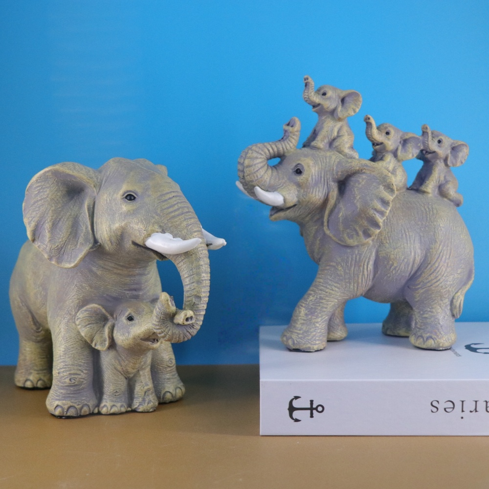 Kids Toys Elephant - Mother Child Elephant Statue Resin Elephant