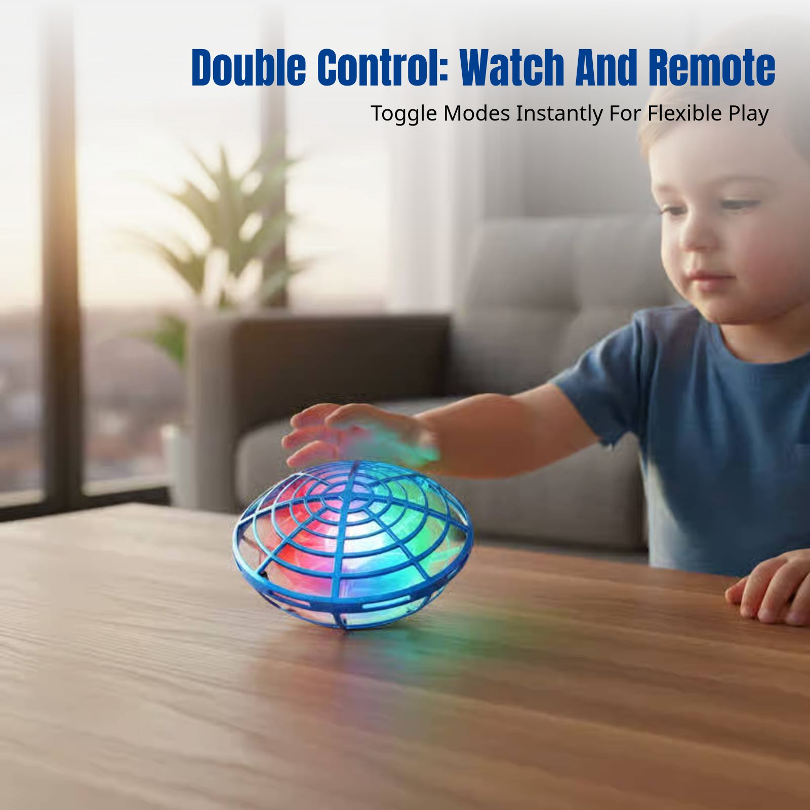 Kids Toys Electric Car - Detector Gesture Flying Disc, 4-Axis Rotating