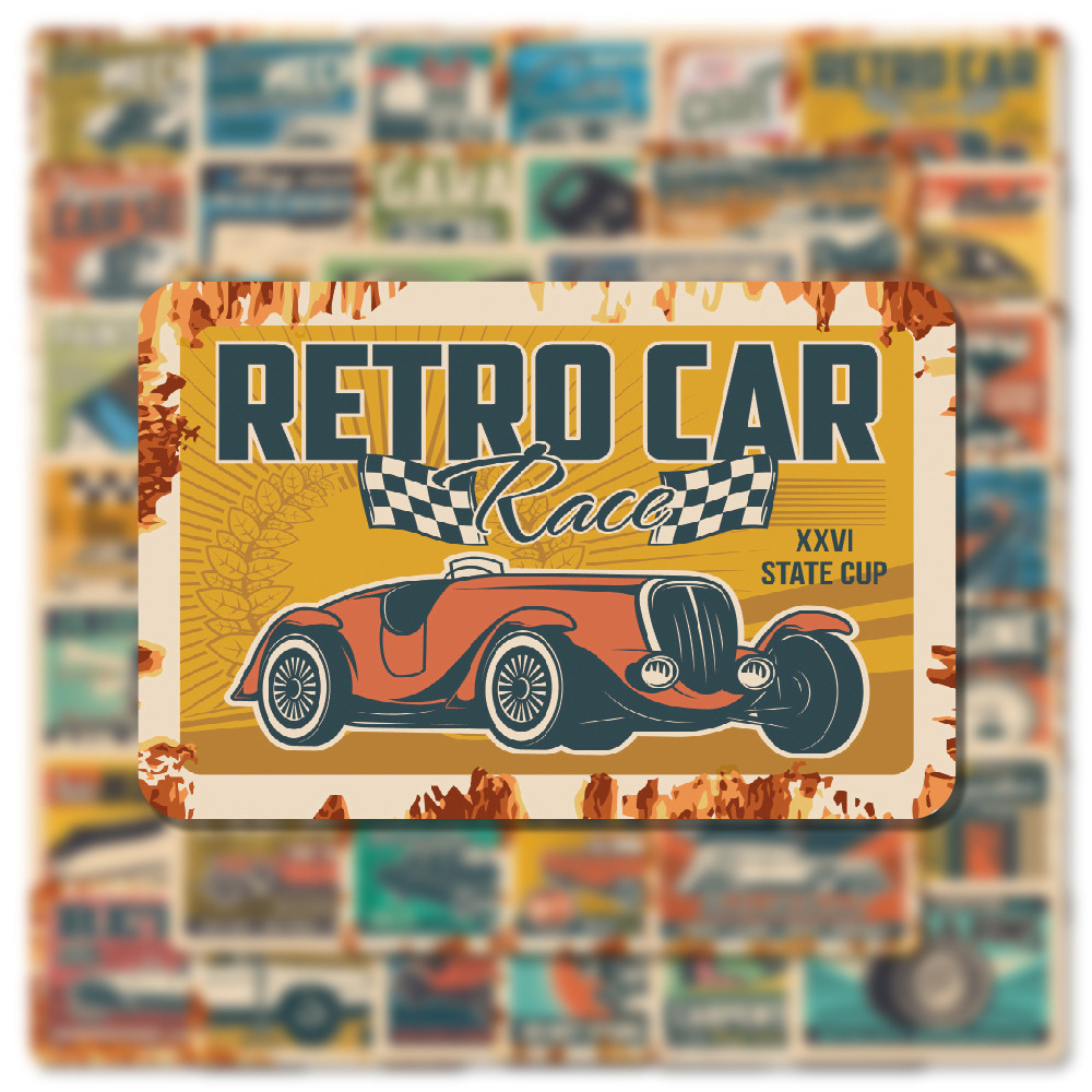 10/30/50pcs Retro Ads Car Stic – Kid Toys Ads Bewertung und Preis