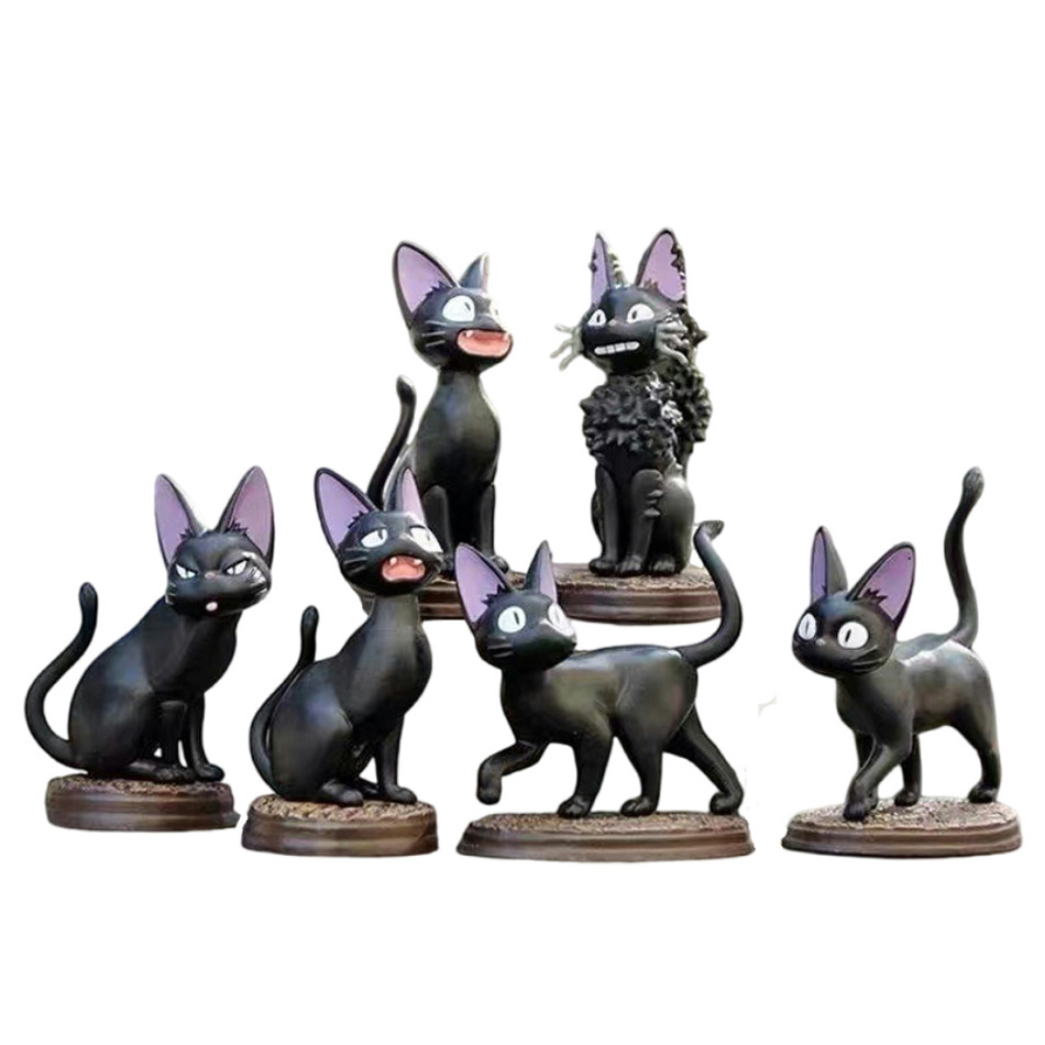6pcs/set Cartoon Black Cat Jij – Kids Toys Jiji Bewertung und Preis