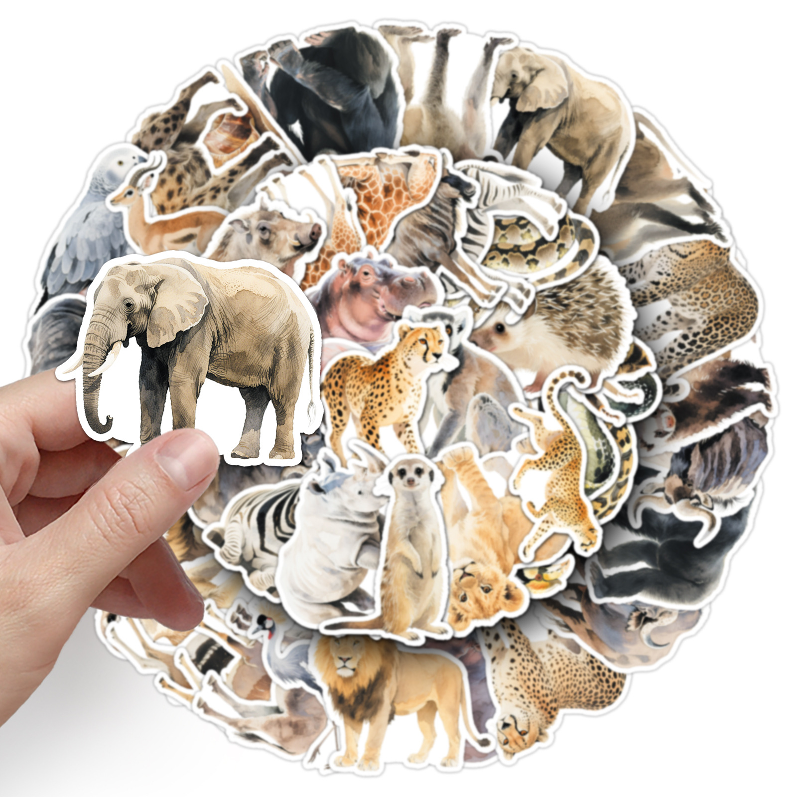 50PCS African Animal Cartoon G – Kids Toys Elephant Bewertung und Preis
