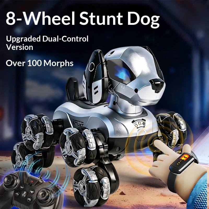 New RC Stunt Robot Dog 8 Wheel – Kids Toys Electric Car Bewertung und Preis