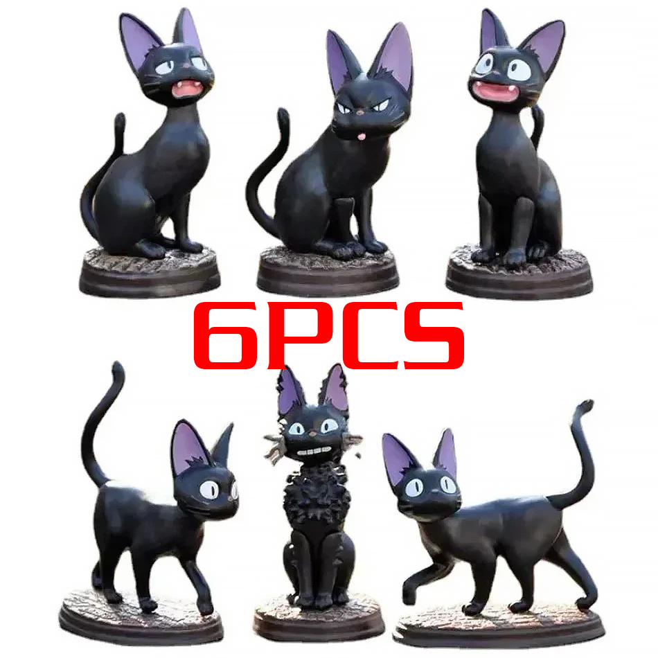 6pcs/set Cartoon Black Cat Jij – Kids Toys Jiji Bewertung und Preis