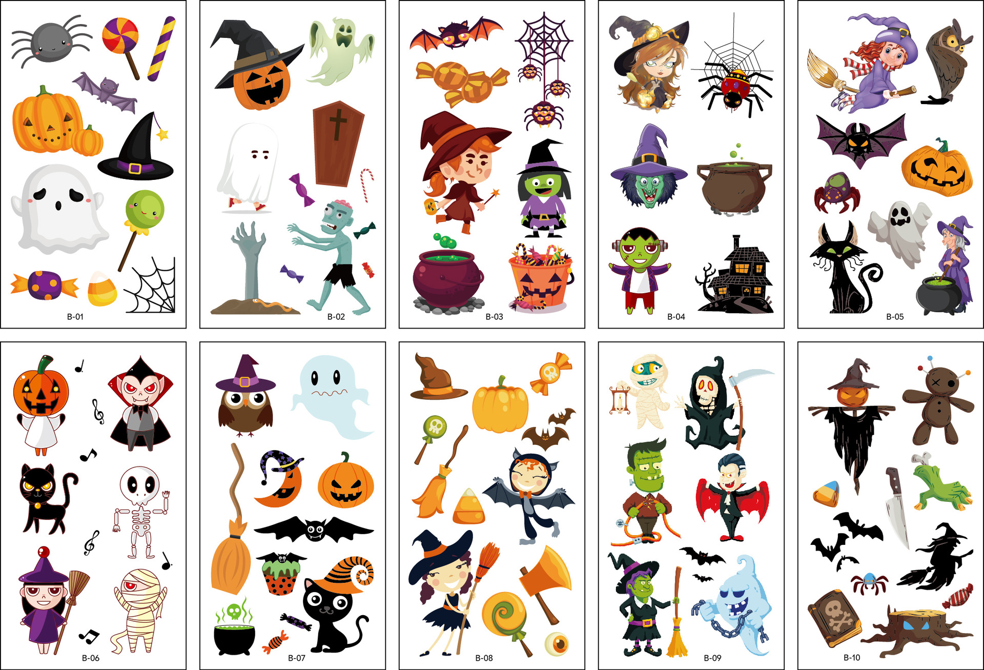 10 Sheets Halloween Pumpkins Z – Kids Zombie Toys Bewertung und Preis