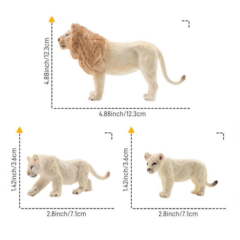 6Pcs Simulation White Lion Fam – Kids Toys Variety Bewertung und Preis