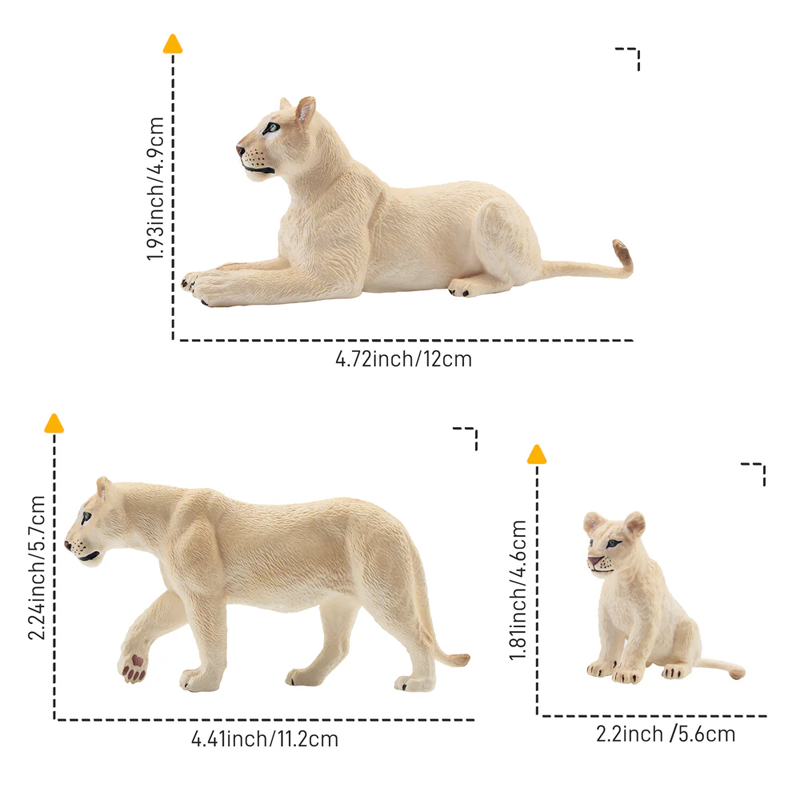 6Pcs Simulation White Lion Fam – Kids Toys Variety Bewertung und Preis